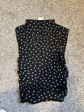 Abercrombie & Fitch Black and White Polka Dot Sleeveless Camisole